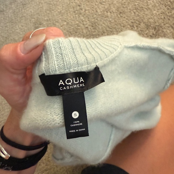 Aqua Cashmere Sweater - Picture 1 of 3